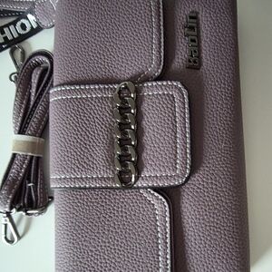 SHEIN Purple Clutch with Chain Detail
